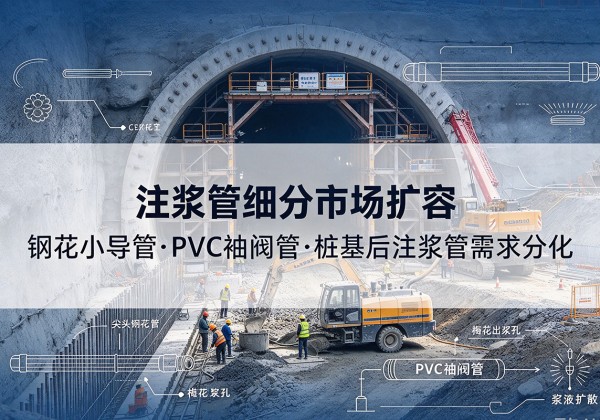 普格注浆管细分市场扩容，隧道钢花小导管、PVC 袖阀管、桩基后注浆管需求分化